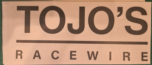 Tojo’s Racewire Vinyl Decal Stickers – Black / White / Grey