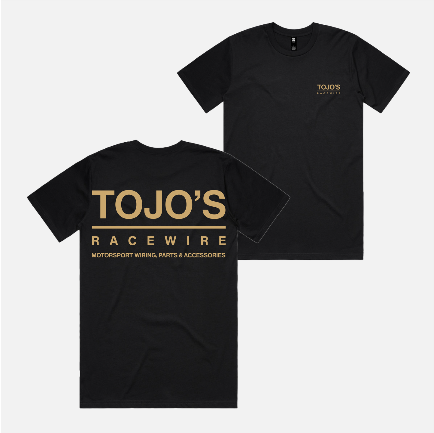 Tojo’s Racewire Tee – Gold / Black / Grey
