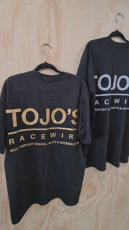 Tojo’s Racewire Tee – Gold / Black / Grey